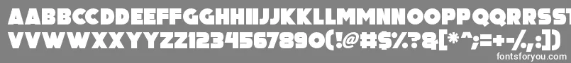 Big Black Bear Font – White Fonts on Gray Background