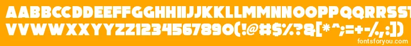 Big Black Bear Font – White Fonts on Orange Background