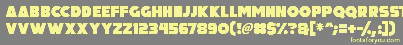Big Black Bear Font – Yellow Fonts on Gray Background