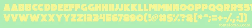 Big Black Bear Font – Yellow Fonts on Green Background