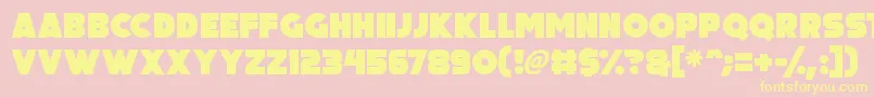 Big Black Bear Font – Yellow Fonts on Pink Background