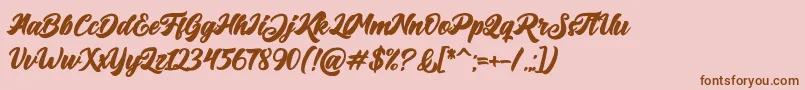Big Blue Bold Font – Brown Fonts on Pink Background