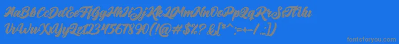 Big Blue Bold Font – Gray Fonts on Blue Background