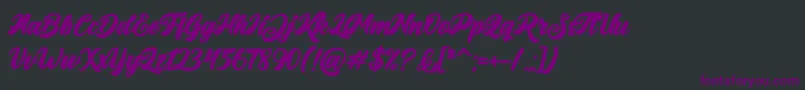 Big Blue Bold Font – Purple Fonts on Black Background