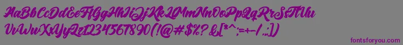 Big Blue Bold-Schriftart – Violette Schriften auf grauem Hintergrund