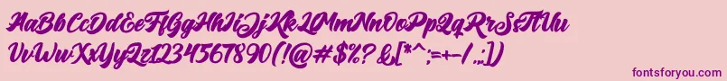 Big Blue Bold Font – Purple Fonts on Pink Background
