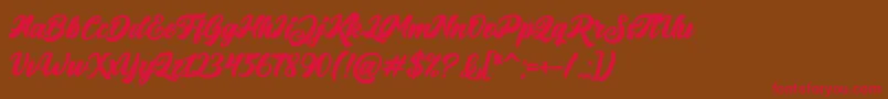 Big Blue Bold Font – Red Fonts on Brown Background