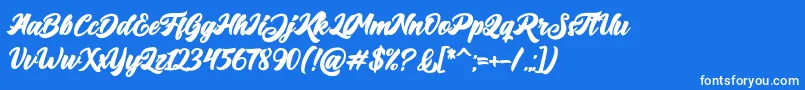 Big Blue Bold Font – White Fonts on Blue Background