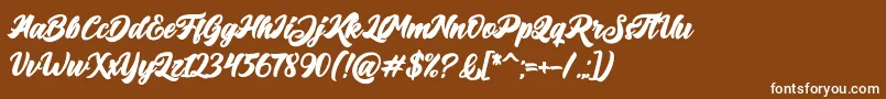 Big Blue Bold Font – White Fonts on Brown Background
