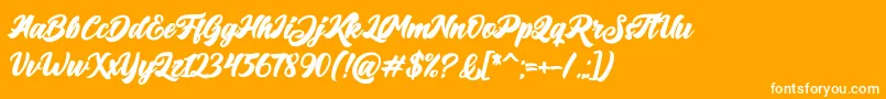 Big Blue Bold Font – White Fonts on Orange Background