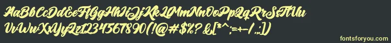 Big Blue Bold Font – Yellow Fonts on Black Background