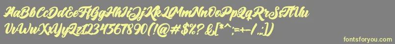 Big Blue Bold Font – Yellow Fonts on Gray Background