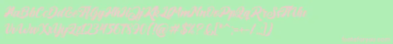 Big Blue Rough Font – Pink Fonts on Green Background