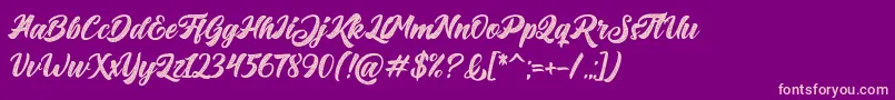 Big Blue Rough Font – Pink Fonts on Purple Background