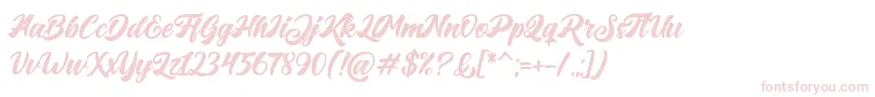 フォントBig Blue Rough – ピンクのフォント