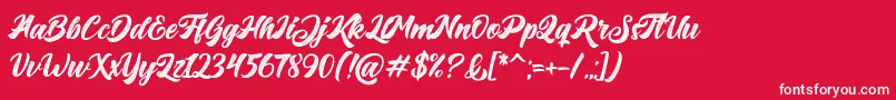 Big Blue Rough Font – White Fonts on Red Background