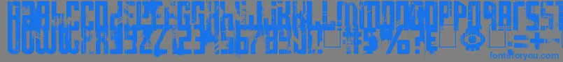 Big Bro s Watch Font – Blue Fonts on Gray Background