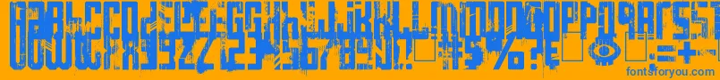 Big Bro s Watch Font – Blue Fonts on Orange Background