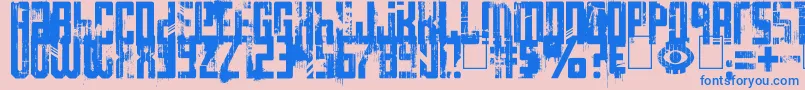 Big Bro s Watch Font – Blue Fonts on Pink Background