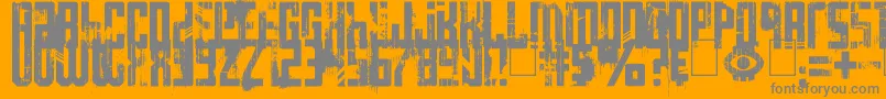 Big Bro s Watch Font – Gray Fonts on Orange Background