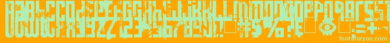 Big Bro s Watch Font – Green Fonts on Orange Background