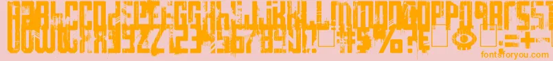 Big Bro s Watch Font – Orange Fonts on Pink Background