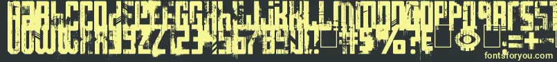 Big Bro s Watch Font – Yellow Fonts on Black Background