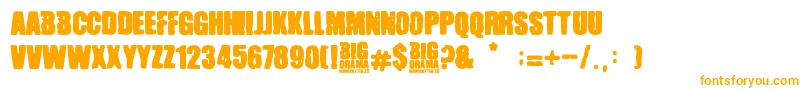 Big Drama Font – Orange Fonts on White Background