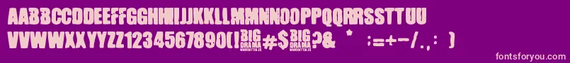 Big Drama Font – Pink Fonts on Purple Background