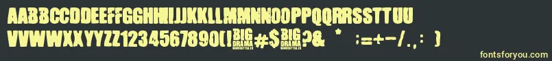 Big Drama Font – Yellow Fonts on Black Background