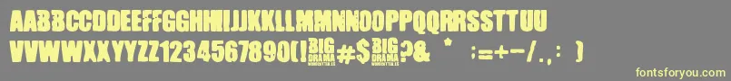 Big Drama Font – Yellow Fonts on Gray Background