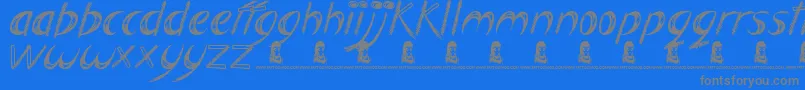 Big Easy Font – Gray Fonts on Blue Background