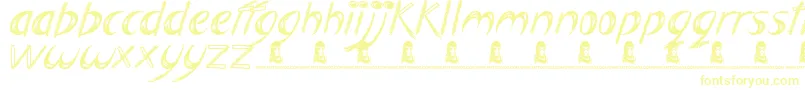 Czcionka Big Easy – żółte czcionki