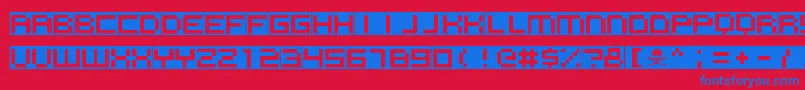 BIG GIPSY BRO Font – Blue Fonts on Red Background