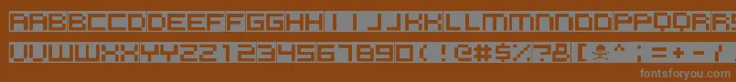 BIG GIPSY BRO Font – Gray Fonts on Brown Background