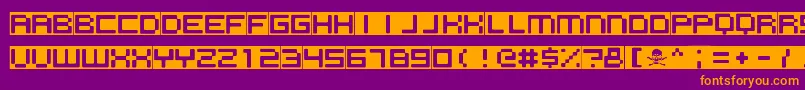 BIG GIPSY BRO Font – Orange Fonts on Purple Background