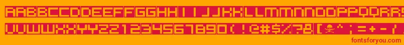 BIG GIPSY BRO Font – Red Fonts on Orange Background