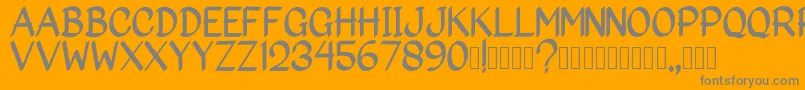 Big Marker Font – Gray Fonts on Orange Background