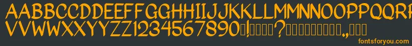 Big Marker Font – Orange Fonts on Black Background