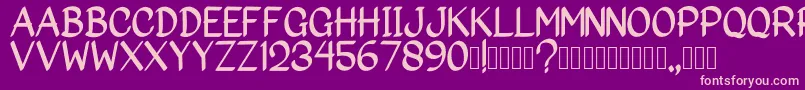 Big Marker Font – Pink Fonts on Purple Background