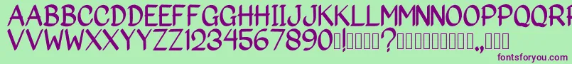 Big Marker Font – Purple Fonts on Green Background