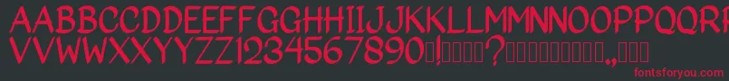 フォントBig Marker – 黒い背景に赤い文字