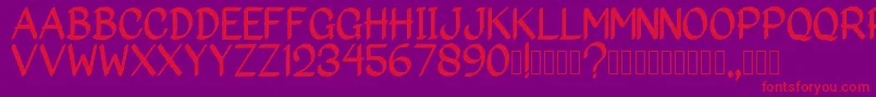 Big Marker Font – Red Fonts on Purple Background