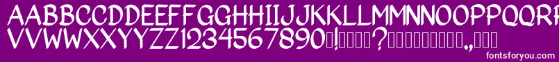 Big Marker Font – White Fonts on Purple Background