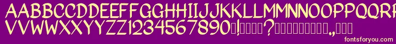 Big Marker Font – Yellow Fonts on Purple Background