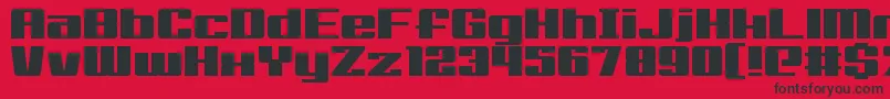 Police Big Old Boldy – polices noires sur fond rouge