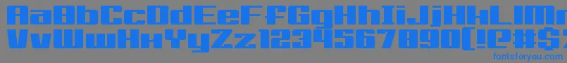 フォントBig Old Boldy – 灰色の背景に青い文字