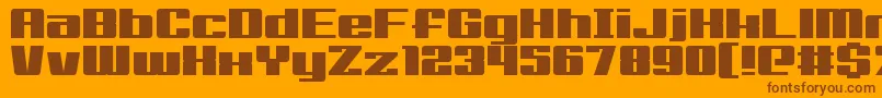 fuente Big Old Boldy – Fuentes Marrones Sobre Fondo Naranja