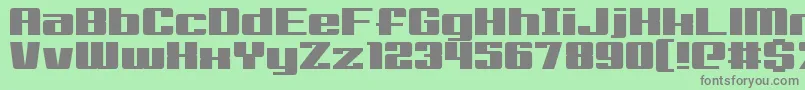 フォントBig Old Boldy – 緑の背景に灰色の文字