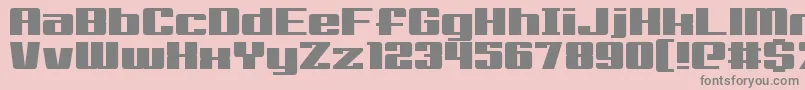 Big Old Boldy Font – Gray Fonts on Pink Background